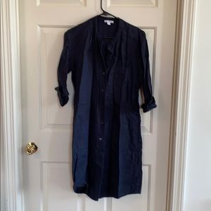 Navy linen James perse dress